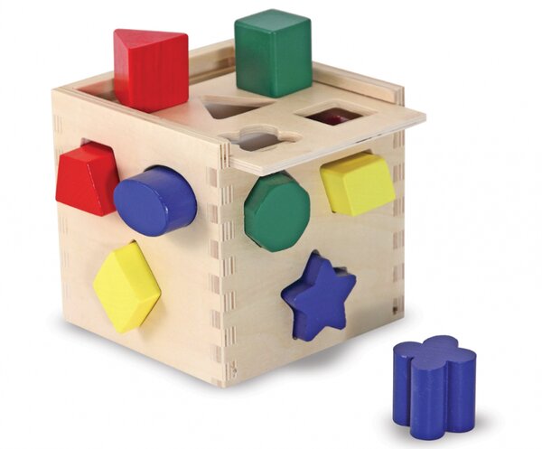 Дървено кубче за сортиране
