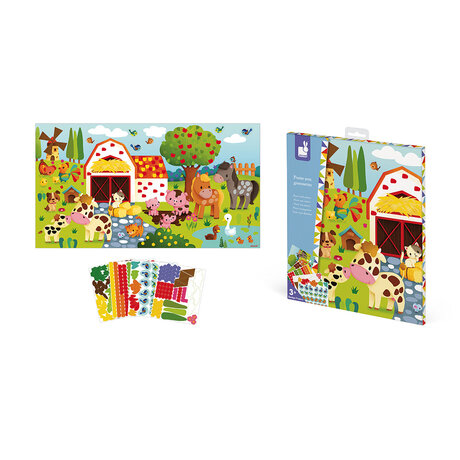 Забавен постер Ферма със стикери