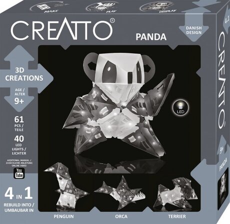 Creatto Направи 3D LED фигури 4в1 Панда