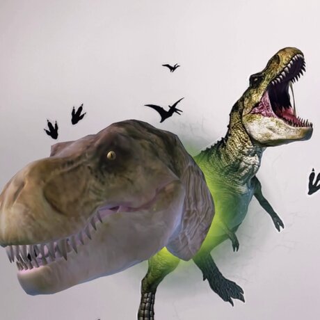 ИНТЕРАКТИВЕН ДЕКОРАТИВЕН СТИКЕР ЗА СТЕНА, С AUGMENTED REALITY - Т-РЕКС