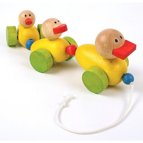 ДЪРВЕНА ИГРАЧКА ЗА ДЪРПАНЕ PINO - ПАТЕТА, ОТ КАУЧУКОВО ДЪРВО