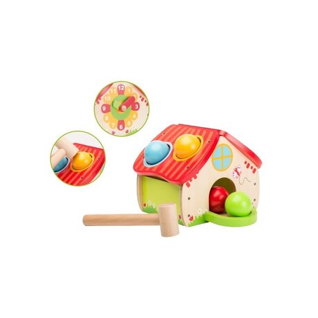 ДЪРВЕНА ИГРА С ЧУКЧЕ И ТОПКИ, JOUÉCO - КЪЩА С ЧАСОВНИК