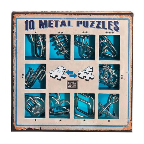 10 Метални пъзела - Син