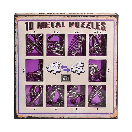 10 Метални пъзела - Лилав