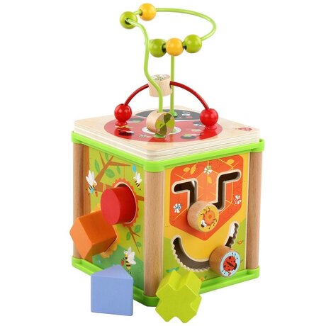 ДЪРВЕН ДИДАКТИЧЕСКИ КУБ - ЛЯТО, LUCY&LEO